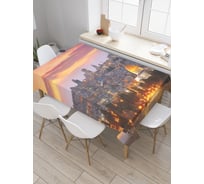 Прямоугольная скатерть JoyArty Старый город Иерусалим из сатена tc_37492_120x145