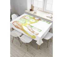 Прямоугольная скатерть JoyArty Ритуальный слон из сатена tc_8900_120x145