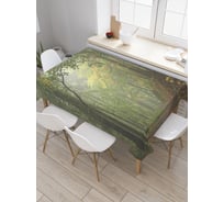 Прямоугольная скатерть JoyArty Спокойный лес из сатена tc_37350_120x145