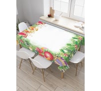 Прямоугольная скатерть JoyArty Рождественское оформление из сатена tc_37057_120x145