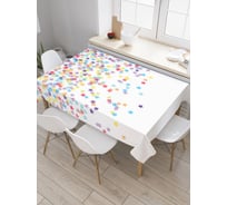 Прямоугольная скатерть JoyArty Звездная радуга из сатена tc_18410_120x145