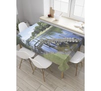 Прямоугольная скатерть JoyArty Мостик для купания из сатена tc_32747_120x145