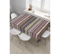 Прямоугольная скатерть JoyArty Самобытные орнаменты из сатена tc_31678_120x145