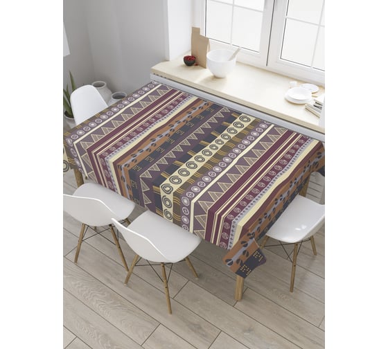 Прямоугольная скатерть JoyArty Самобытные орнаменты из сатена tc_31678_120x145 1