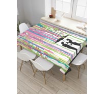 Прямоугольная скатерть JoyArty Под красочным дождем из сатена tc_867_120x145