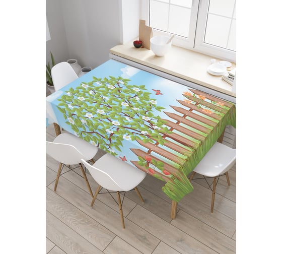 Прямоугольная скатерть JoyArty Защищенное дерево из сатена tc_21636_120x145 1