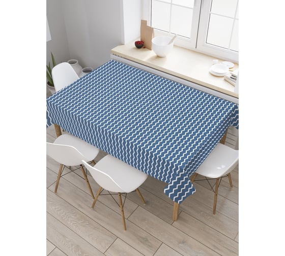 Прямоугольная скатерть JoyArty Морские зигзаги из сатена tc_31856_120x145 1