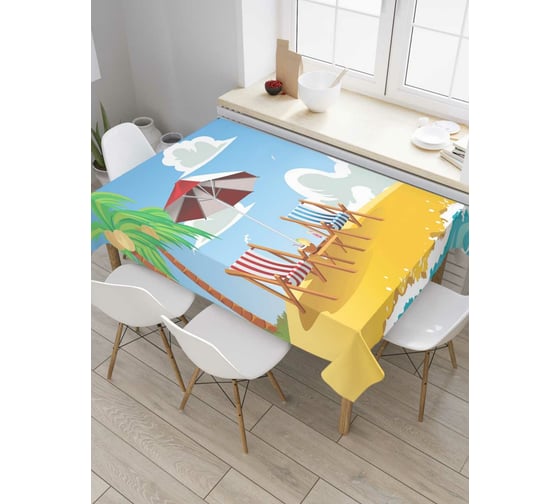 Прямоугольная скатерть JoyArty Море романтики из сатена tc_5144_120x145 1