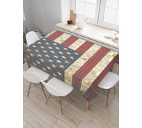 Прямоугольная скатерть JoyArty Мозаичный флаг Америки из сатена tc_29710_120x145