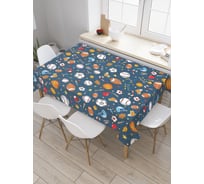 Прямоугольная скатерть JoyArty Спортивные мячи из сатена tc_50555_120x145