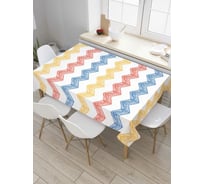 Прямоугольная скатерть JoyArty Зигзаговые краски из сатена tc_5238_120x145