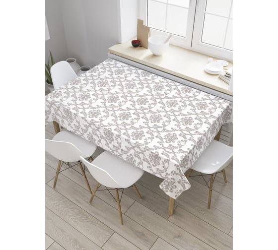 Прямоугольная скатерть JoyArty Дамасский узор из сатена tc_35256_120x145 1