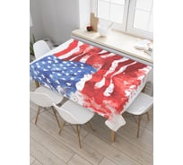 Прямоугольная скатерть JoyArty Размытый американский флаг из сатена tc_18423_120x145