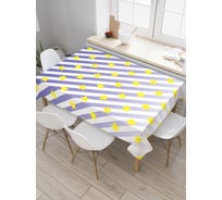 Прямоугольная скатерть JoyArty Полосатые звездочки из сатена tc_18402_120x145