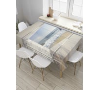 Прямоугольная скатерть JoyArty Морская комната из сатена tc_8761_120x145