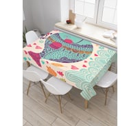 Прямоугольная скатерть JoyArty Влюбленный кашалот из сатена tc_23171_120x145