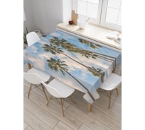 Прямоугольная скатерть JoyArty Гигантские пальмы из сатена tc_21009_120x145