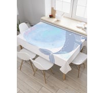 Прямоугольная скатерть JoyArty Водный шар и кит из сатена tc_23186_120x145