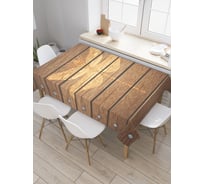 Прямоугольная скатерть JoyArty Стрекоза деревянная текстура из сатена tc_5434_120x145