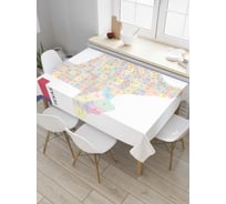 Прямоугольная скатерть JoyArty Карта Штат Техас из сатена tc_7155_120x145