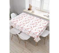 Прямоугольная скатерть JoyArty Розовые фламинго из сатена tc_378469_120x145