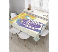 Прямоугольная скатерть JoyArty Проигрыватель-автомат ретро из сатена tc_34586_120x145