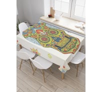 Прямоугольная скатерть JoyArty Сахарный череп из Мексики из сатена tc_26777_120x145