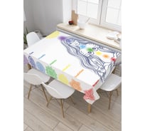 Прямоугольная скатерть JoyArty Связь с космосом из сатена tc_18755_120x145