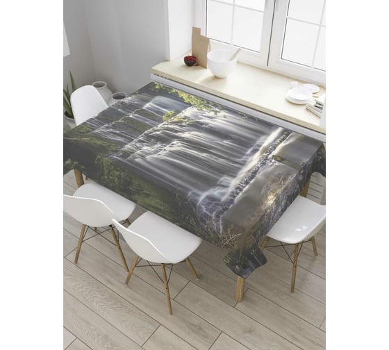 Прямоугольная скатерть JoyArty Музыка водопада из сатена tc_8673_120x145 1
