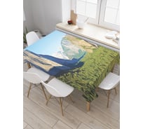Прямоугольная скатерть JoyArty Горный массив из сатена tc_19036_120x145