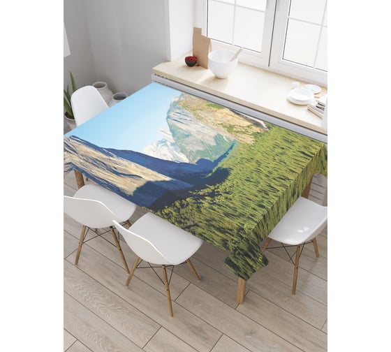 Прямоугольная скатерть JoyArty Горный массив из сатена tc_19036_120x145 1