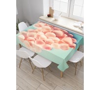 Прямоугольная скатерть JoyArty Сердце из лепестков из сатена tc_20457_120x145