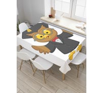 Прямоугольная скатерть JoyArty Мудрая сова в бабочке из сатена tc_4512_120x145