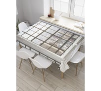 Прямоугольная скатерть JoyArty Стеклянная стена из сатена tc_34807_120x145