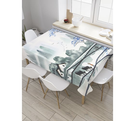 Прямоугольная скатерть JoyArty Рисовые поля из сатена tc_28139_120x145 1