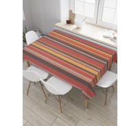 Прямоугольная скатерть JoyArty Полоски пледа из сатена tc_28304_120x145