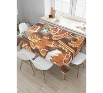 Прямоугольная скатерть JoyArty Праздничные пряники из сатена tc_78633_120x145