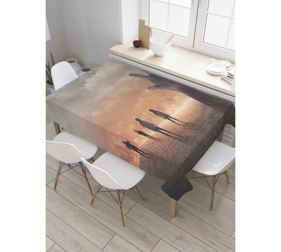 Прямоугольная скатерть JoyArty Зомби рвется наружу из сатена tc_36416_120x145 1