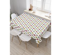 Прямоугольная скатерть JoyArty Двухцветные ромбы из сатена tc_31820_120x145