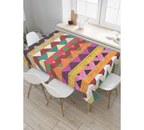 Прямоугольная скатерть JoyArty Зигзаговое диско из сатена tc_4326_120x145