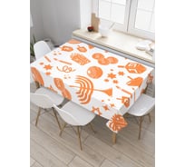 Прямоугольная скатерть JoyArty Еврейский новый год из сатена tc_5926_120x145