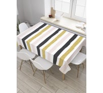 Прямоугольная скатерть JoyArty Полосатый контраст из сатена tc_31443_120x145