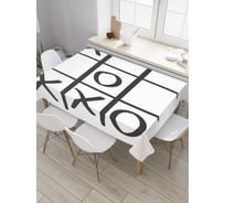 Прямоугольная скатерть JoyArty Игра в крестики-нолики из сатена tc_36432_120x145
