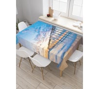 Прямоугольная скатерть JoyArty Мост на сваях из сатена tc_9525_120x145