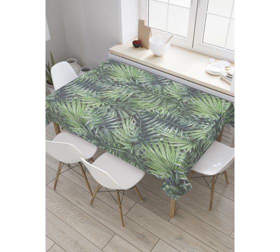 Прямоугольная скатерть JoyArty Стена из папоротника из сатена tc_36058_120x145 1