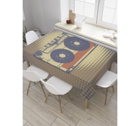 Прямоугольная скатерть JoyArty Ретро кассета из сатена tc_33622_120x145