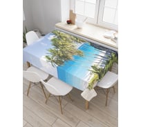 Прямоугольная скатерть JoyArty Роща на берегу из сатена tc_19323_120x145
