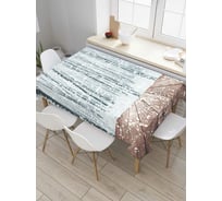 Прямоугольная скатерть JoyArty Снежная пена из сатена tc_6968_120x145