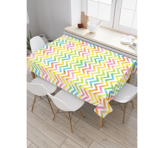 Прямоугольная скатерть JoyArty Классические зигзаги из сатена tc_17173_120x145 1