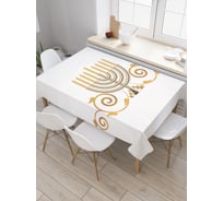 Прямоугольная скатерть JoyArty Золотой подсвечник из сатена tc_5934_120x145
